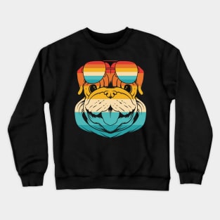 Dog Retro Pug Crewneck Sweatshirt